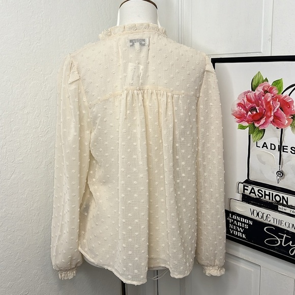NWT Oat NY Ruffle Neck Blouse Size XS - Picture 5 of 9